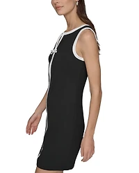 Split V Neck Sleeveless Dress