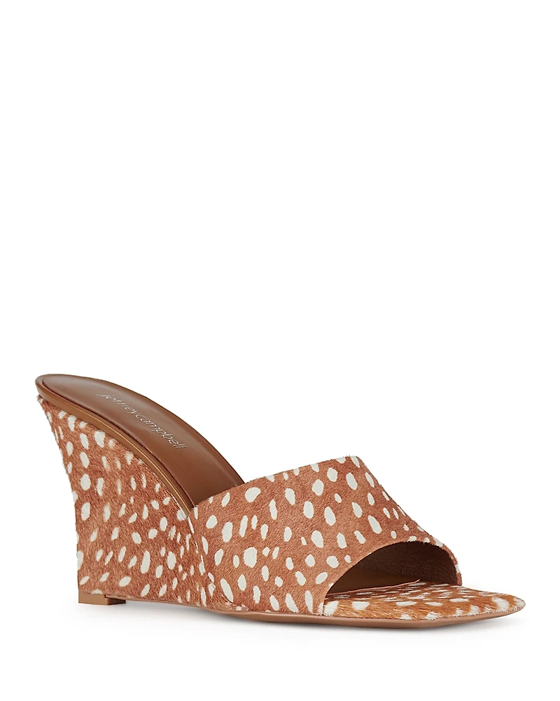 Jeffrey Campbell Women's Capital-f Calf Hair Wedge Sandals