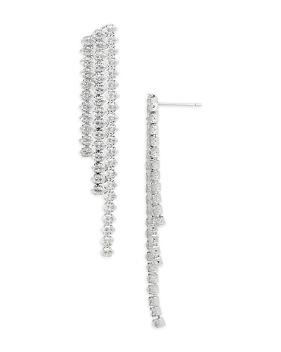 Aqua Strass Three Row Earrings - Exclusive