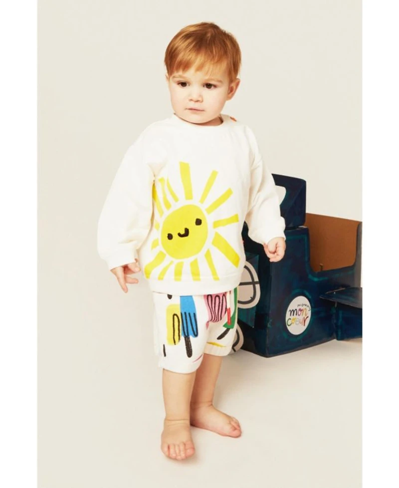 Girls' Recycled Cotton Sun Sweatshirt - Baby