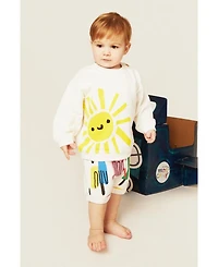 Girls' Recycled Cotton Sun Sweatshirt - Baby