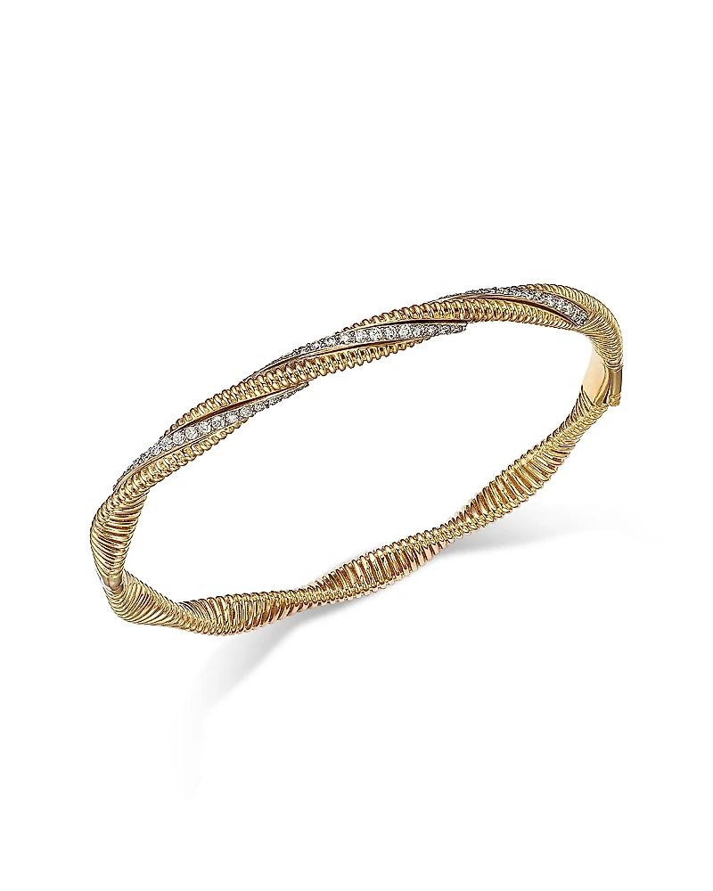 Bloomingdale's Fine Collection Diamond Twist Bangle