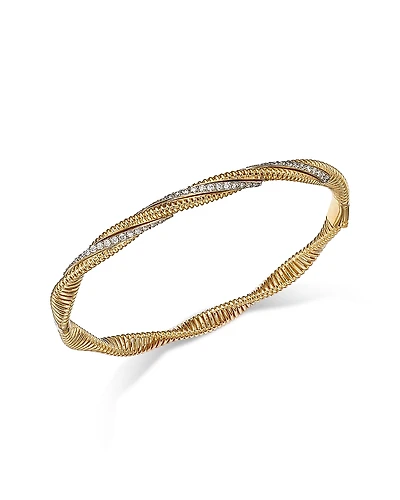 Bloomingdale's Fine Collection Diamond Twist Bangle