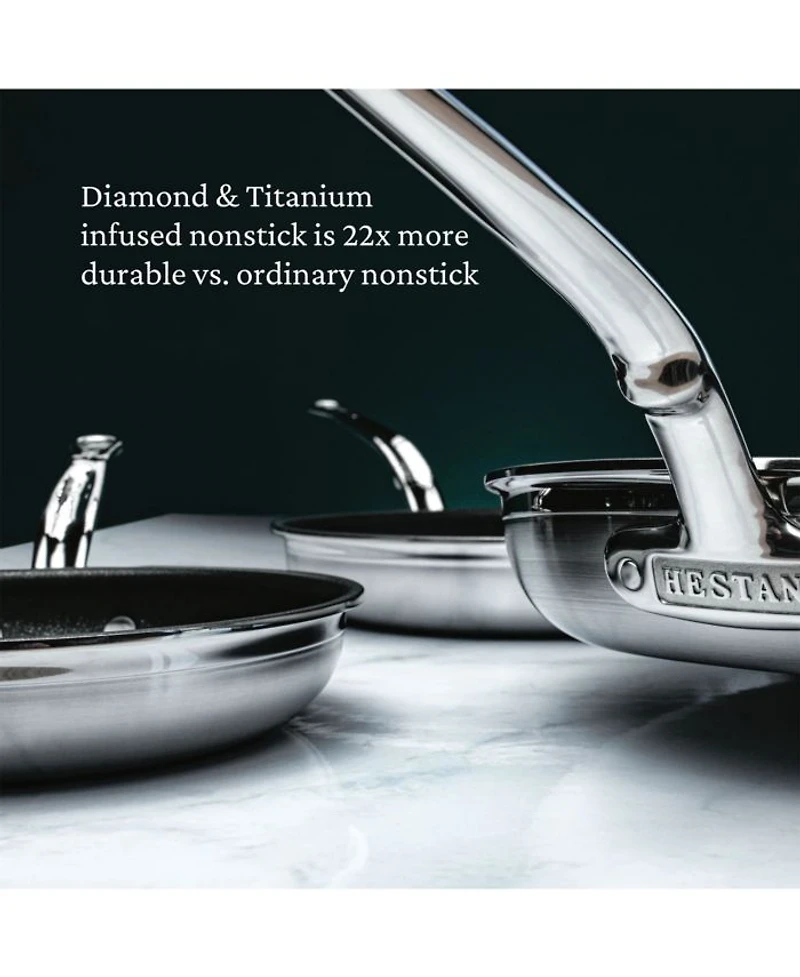 ProBond® Forged 10-Piece Professional Clad Stainless Steel Cookware Set with TITUM® Nonstick