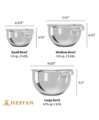 Provisions 3-Piece Stainless Steel Mixing Bowl Set
