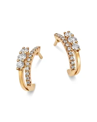Bloomingdale's Fine Collection Diamond Double Hoop Earrings
