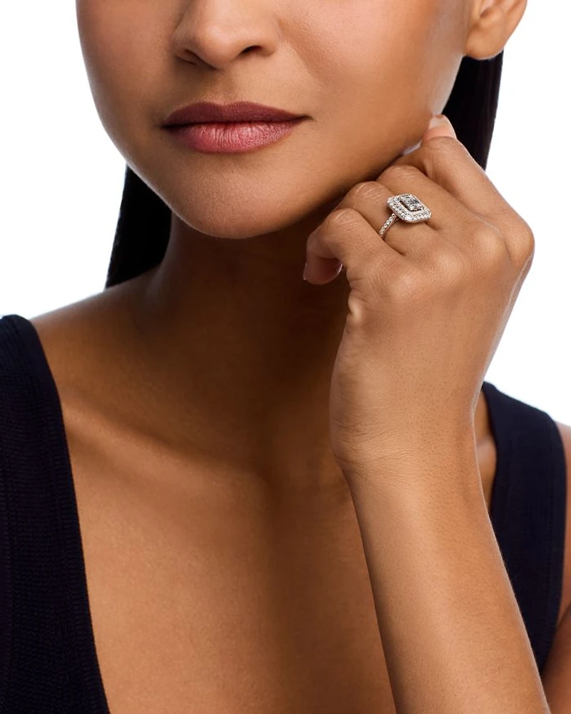 Diamond Halo Ring in 14K White Gold