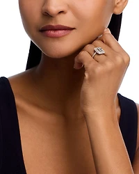 Diamond Halo Ring in 14K White Gold