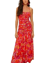 Farm Rio Flying Birds Ruffled Dress