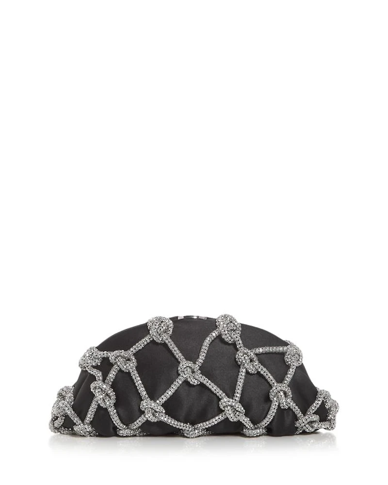 Satin Embellished Clutch