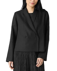 Linen & Silk Shawl Collar Jacket