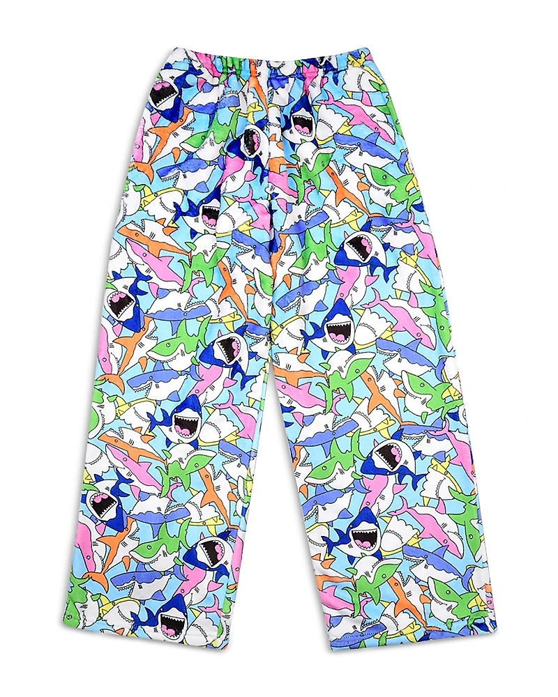Iscream Boys' Shark Frenzy Plush Pants - Little Kid, Big Kid