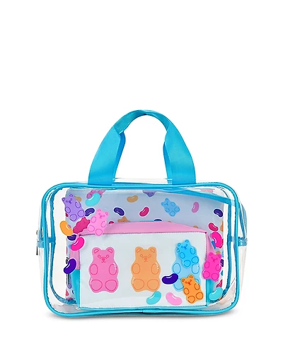 Iscream Girls' Jelly Bears Cosmetic Bag Trio