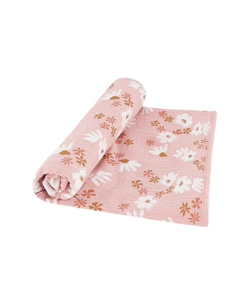 Deux par Deux Girls' Printed Muslin Blanket - Baby