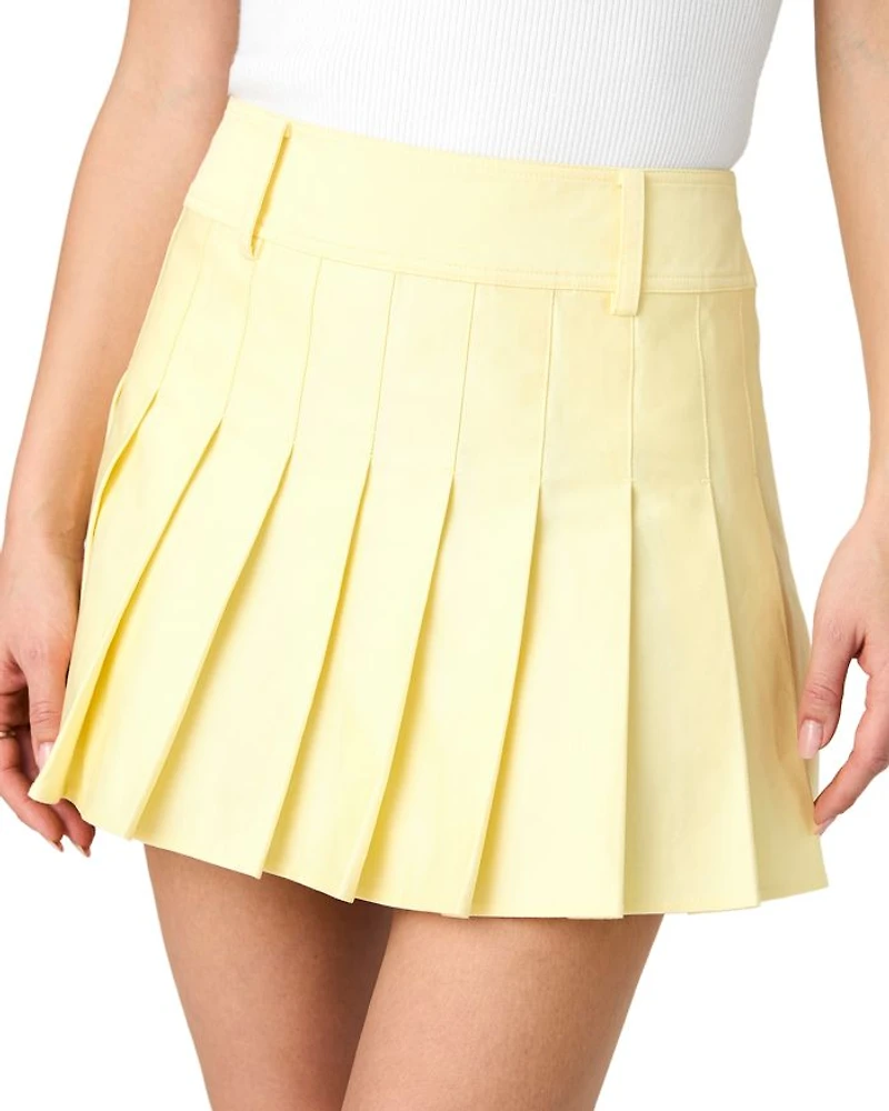 Sabine Twill Pleated Mini Skirt
