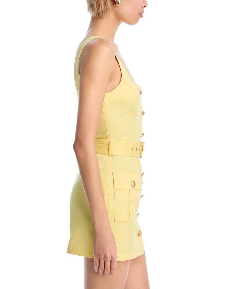 Midy Button Front Mini Dress