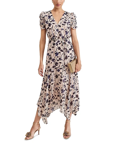 Phase Eight Verity Floral Handkerchief Hem Dress