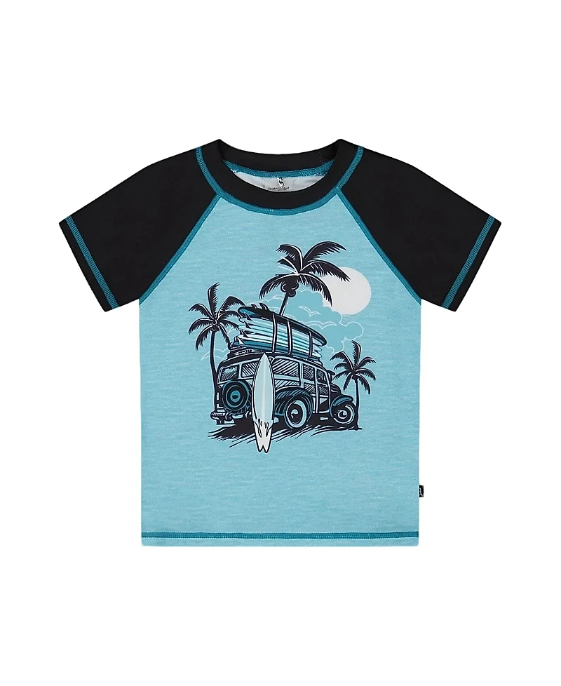 Deux par Deux Boys' Short Sleeve Rashguard - Little Kid, Big Kid