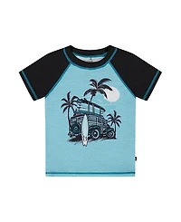 Deux par Deux Boys' Short Sleeve Rashguard - Little Kid, Big Kid