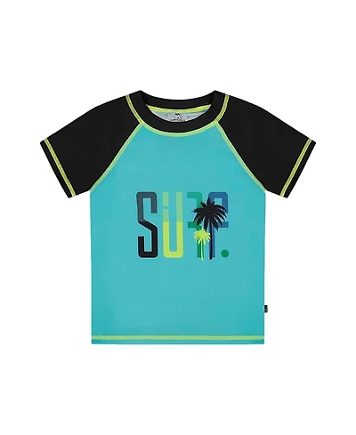 Deux par Deux Boys' Short Sleeve Rashguard - Little Kid, Big Kid