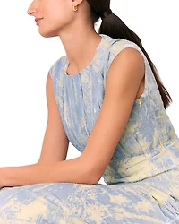 Devore Swirl Velvet Midi Dress
