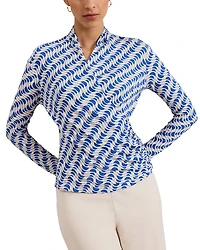 April Geo Wrap Top