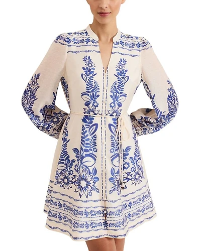 Pia Floral Button Mini Dress