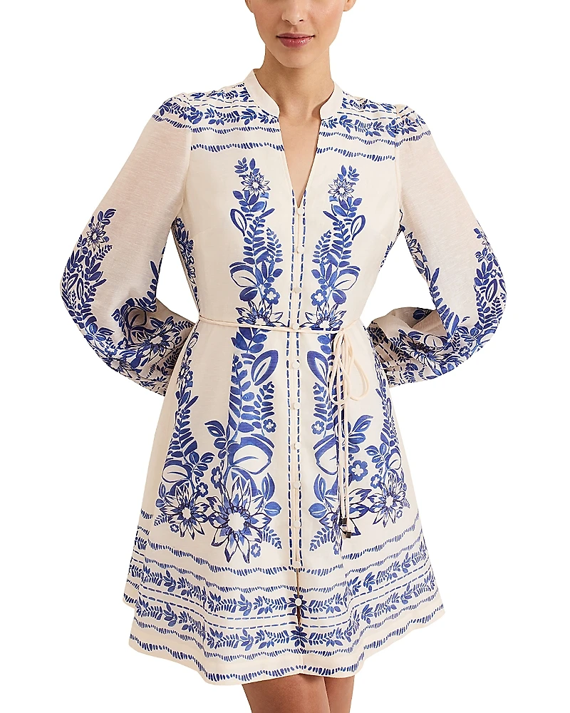 Phase Eight Pia Floral Button Mini Dress