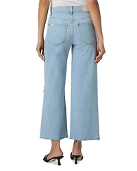 Sasha High Rise Wide Leg Cropped Jeans Maevedest
