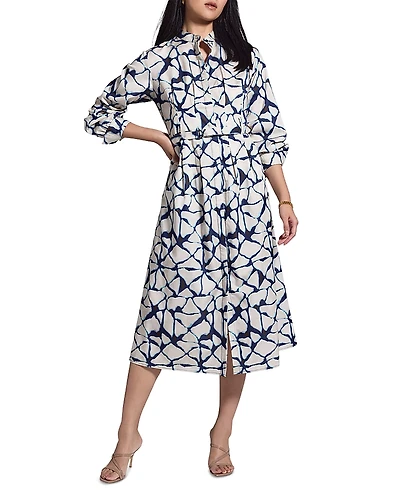 Nic+Zoe Fractured Lines Shirt Dress