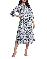 Nic+Zoe Fractured Lines Shirt Dress