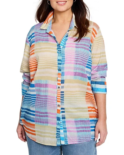 Sunset Stripe Boyfriend Shirt