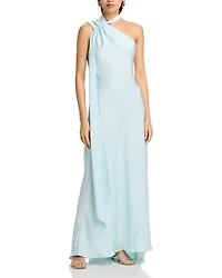 Long Scarf Bias Cut Gown