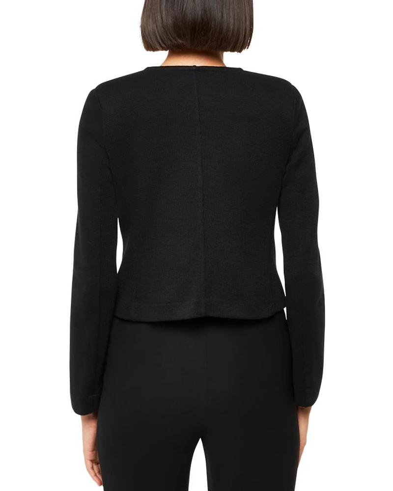 Collarless Jersey Jacket
