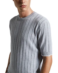 Short Sleeve Textured Sweater