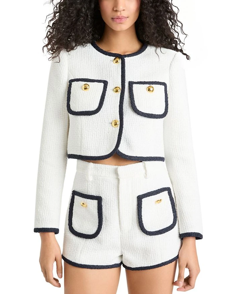 Auden Tweed Contrast Trim Jacket