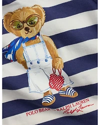 Girls' Striped Polo Bear Cotton Dress & Bloomer - Baby