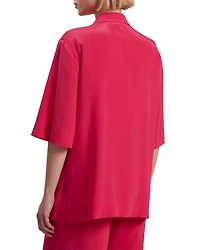 Carloe Silk Short Sleeve Blazer