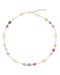 Marco Bicego 18K Yellow Gold Lunaria Tourmaline Multicolor Tourmaline Scatter Collar Necklace, 16.5 - 18