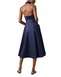 Collared Halter Midi Dress