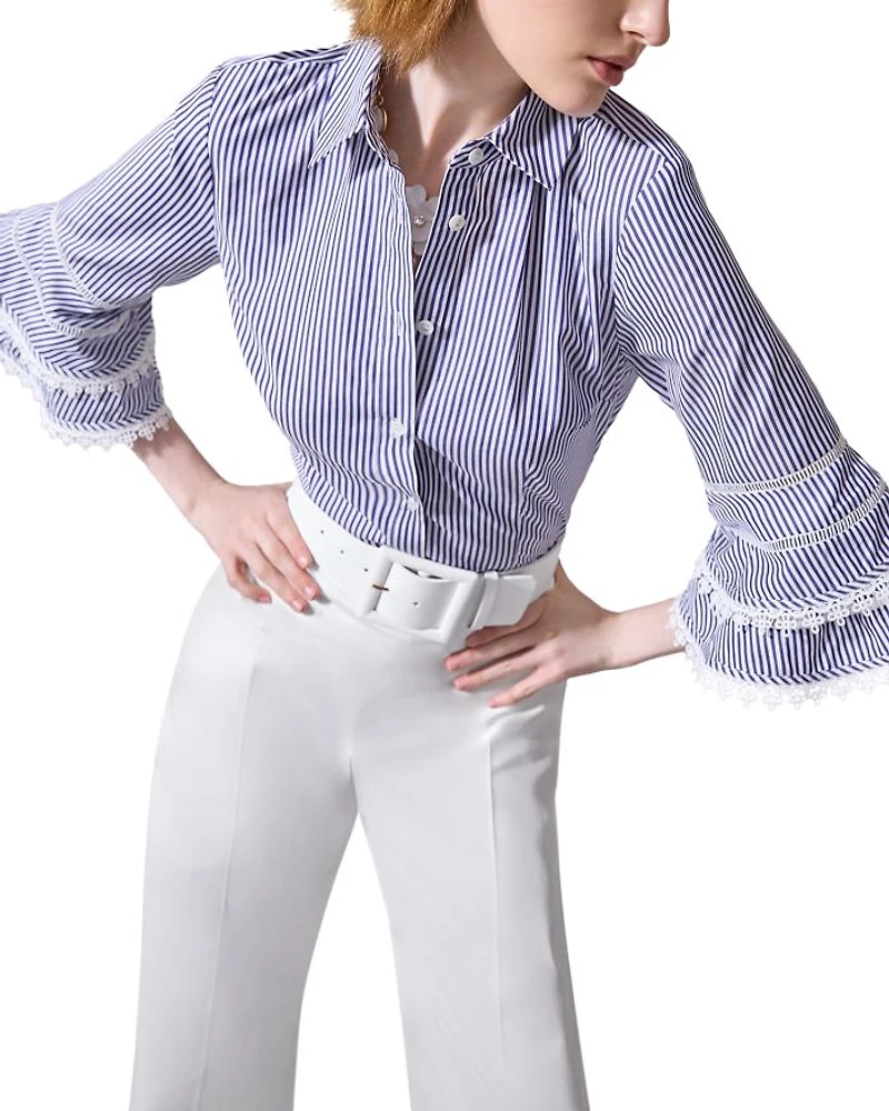 Tiered Ruffled Sleeve Blouse