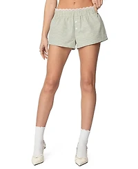 Edikted Lenorah Gingham Boxer Shorts