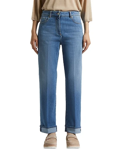 Mid Rise Denim Trousers Space Blue