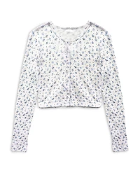 KatieJnyc Girls' Tween Marina Pointelle Cardigan - Big Kid