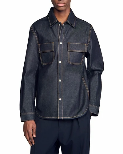 Vintage Oversized Fit Denim Shirt Jacket
