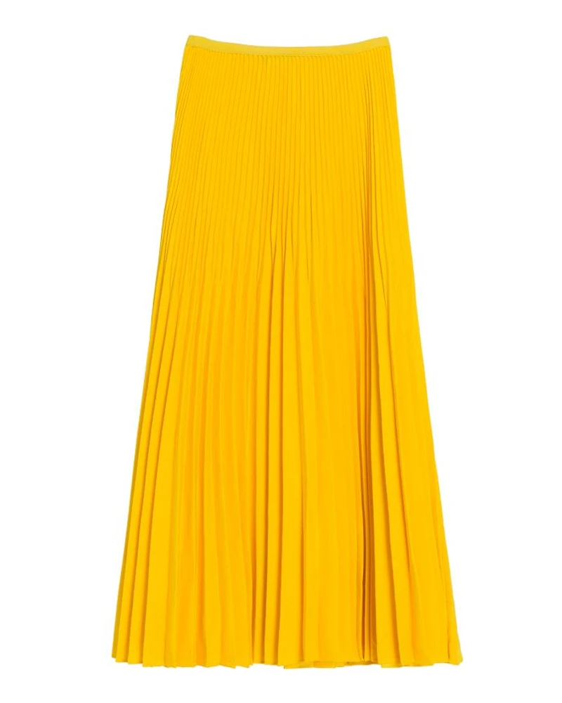 Pleated Maxi Skirt