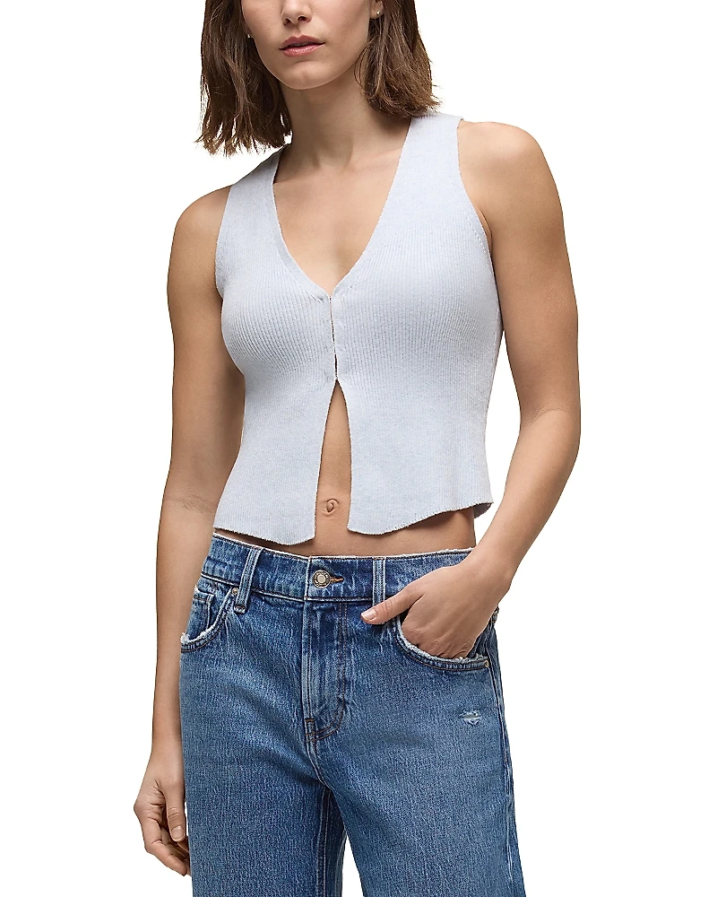 Hudson Sleeveless V Neck Sweater