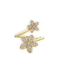 Sydney Evan 14K Yellow Gold Diamond Plumeria Wrap Ring