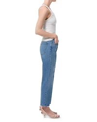 90's Crop Mid Rise Straight Jeans Shrine