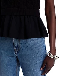 Camilia Mixed Media Cable Tank Top